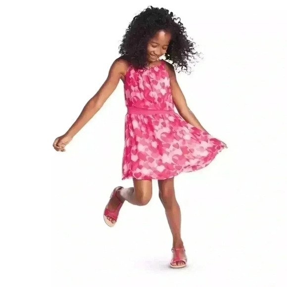 American Girl Red Hearts Ruffle Dress for Girls size 7 - Picture 2 of 7